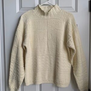 United States Sweaters Ivory Cable Knit Sweater Cotton